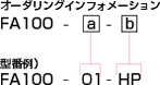 FA100シリーズ（FCプラグ形） オーダリングインフォメーション